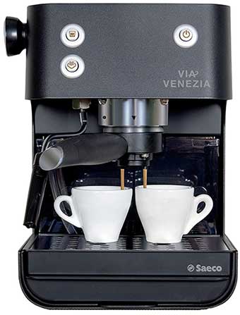 Black Color, Philips Saeco RI9366/47 Via Venezia Espresso Machine, Front