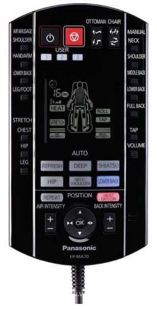 Remote with Pedal Stand of Panasonic MA70 Massage Chair