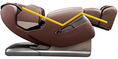 Apex Lotus massage chair features two stages of Zero Gravity