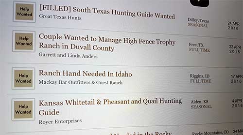 hunting guide jobs - Consumer Files Blog