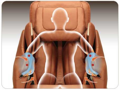 Arm Airbags, Titan Pro Executive Massage Chair, Front View