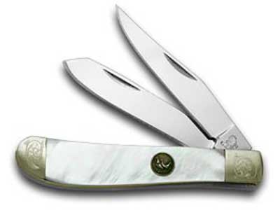 Hen and Rooster Pocket Knives Genuine Mother of Pearl Engraved Bolsters - Consumer Files
