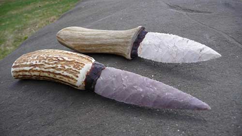 An Image of Flint Knapping Knife for How to Make a Hunting Knife