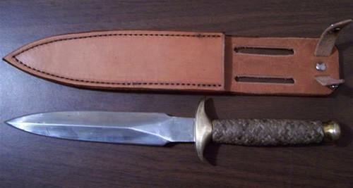 An Image of Rawhide Knife Handle for How to Make a Hunting Knife