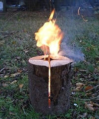 An Image of a Fire Log Sample for How to Make a Swedish Fire Log
