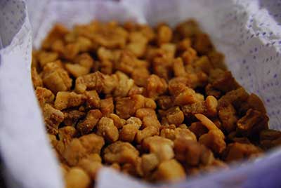 An Image of Crisp Fried Pork Lard Cubes for Making Use of Your Latest Hunting Success