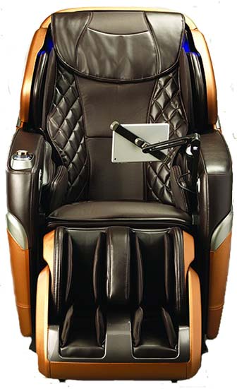Brown Color, Cozzia Qi Massage Chair, Front