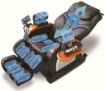BeautyHealth BC 07D features 77 airbags throughout the chair