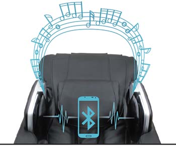  Daiwa Legacy massage chair features a built-in music system complete with Bluetooth technology