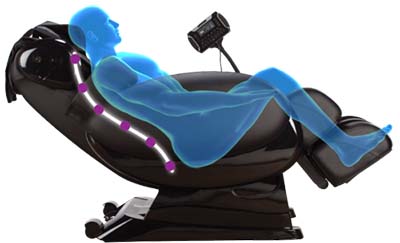 US Jaclean Massage Chair USJ 9000 features an S-shaped backrest and massage track