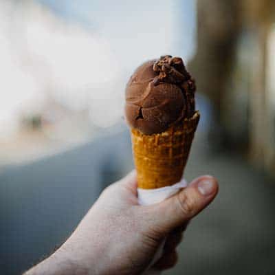Chocolate Ice Cream in Cone