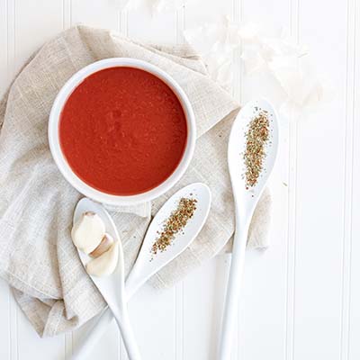 A bow of tomato soup