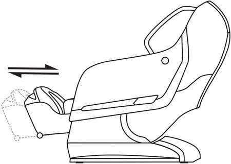 A graphical image of Infinity Imperial Massage Chair Extendable Leg