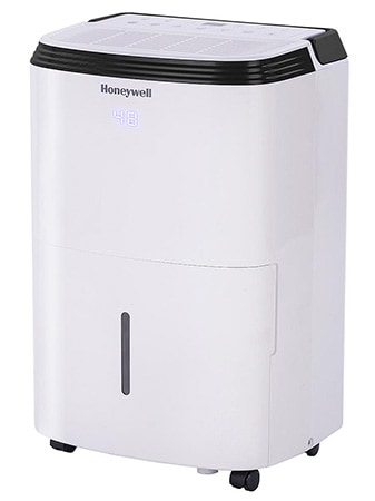 White Color, Honeywell 70 Pint Dehumidifier, Rightfront