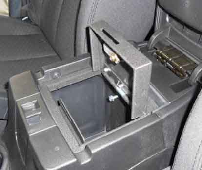 Bank Vault style, Drill resistant locks, Console Vaults Jeep Wrangler Center Console Gun Safe