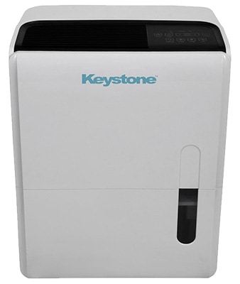 White Color, Keystone 95-Pint Dehumidifier, Front View