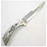 Scrimshaw Series Antler Handle Hunting Knife