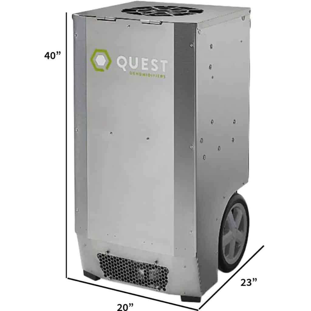 Specification Stats, Quest CDG174 Dehumidifier, Rightfront