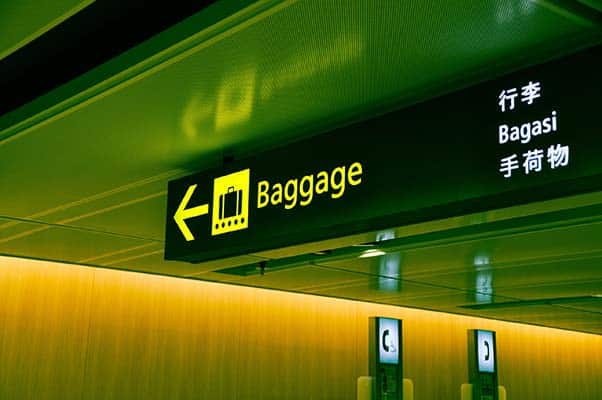 Airport Baggage Sign