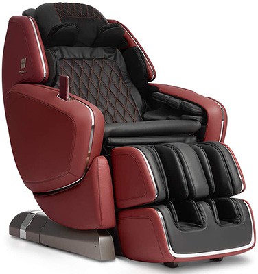 OHCO M8 Luxury Massage Chair in Bordeaux leather upholstery