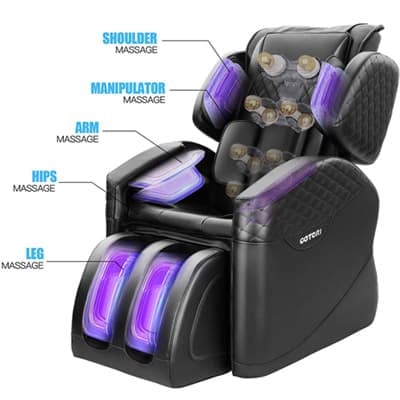 Airbags in a massage chair