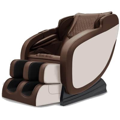 Brown and white massage chair