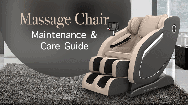 Massage chair with beige upholstery
