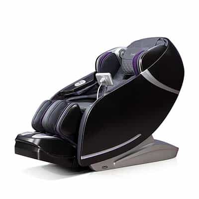 Osaki First Class massage chair in Dark Grey facing half-way to the left