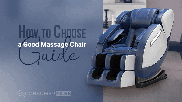 Massage chair with blue upholstery