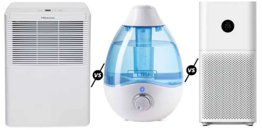A Hisense dehumidifier vs Lasko humidifier vs Air Purifier