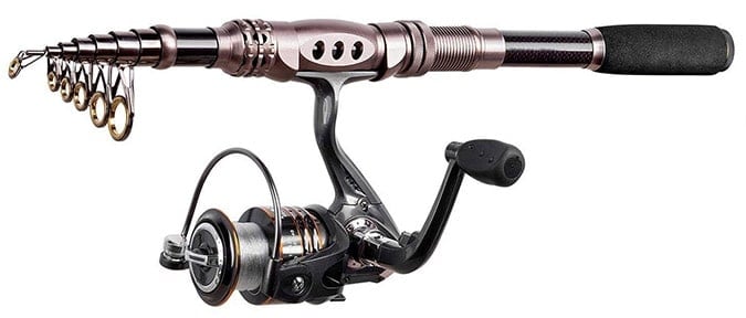 PLUSINNO Fishing Rod and Reel with aluminum spool and thick coiled bail spring
