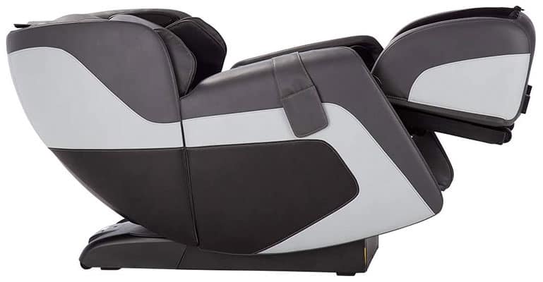 Human Touch Sana Massage Chair gray variant in zero gravity recline with the legports elevated slightly above the heart