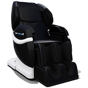 Medical Breakthrough 9™ with black PU upholstery, white base and highlights, and brand name on the arms