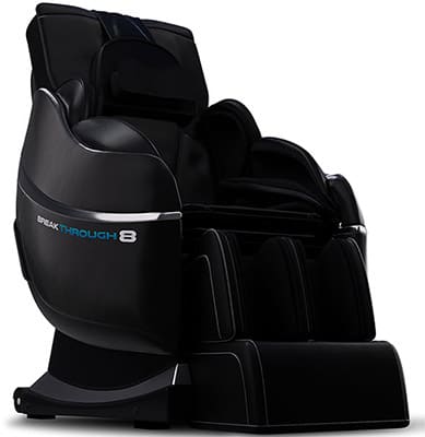Medical Breakthrough 8 with black PU upholstery, black hard shell exterior, and black base