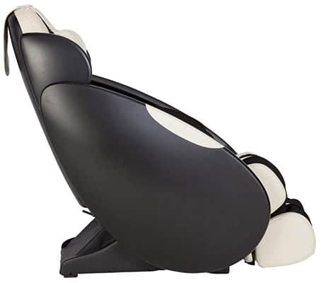 iJoy Total Massage Chair with cream SofHyde upholstery and black hard shell exterior