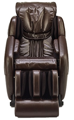 Jin Massage Chair with dark brown PU upholstery and thick seat cushion