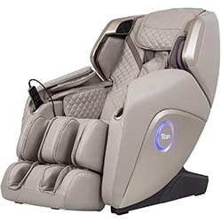 Titan Elite 3D with taupe PU upholstery and exterior, black base, and two remote holders
