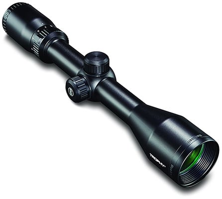 Bushnell Trophy Rifle Scope with fully-multi coated optics, 4-inch eye relief, and turret caps