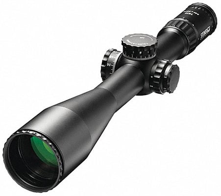 Steiner long-range riflescope with 34mm tube, illuminated etched glass, all-metal magnification ring, and easy-to-grip knobs