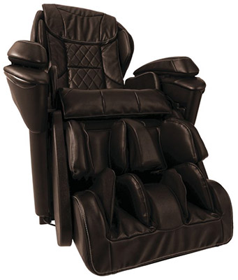 MAJ7 Massage Chair with chocolate brown synthetic leather upholstery