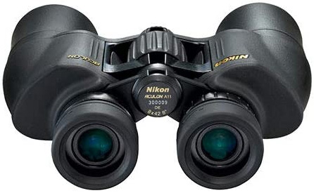 Nikon Aculon A211 Binoculars with black rubber-armored coating and rubber eyecups