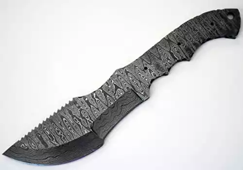 Damascus Tracker Blade Blank by Whole Earth Supply