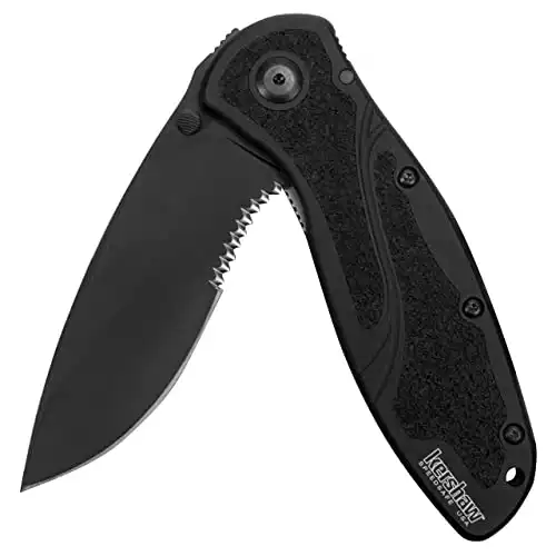 Kershaw Blur Black Serrated Folding Knife